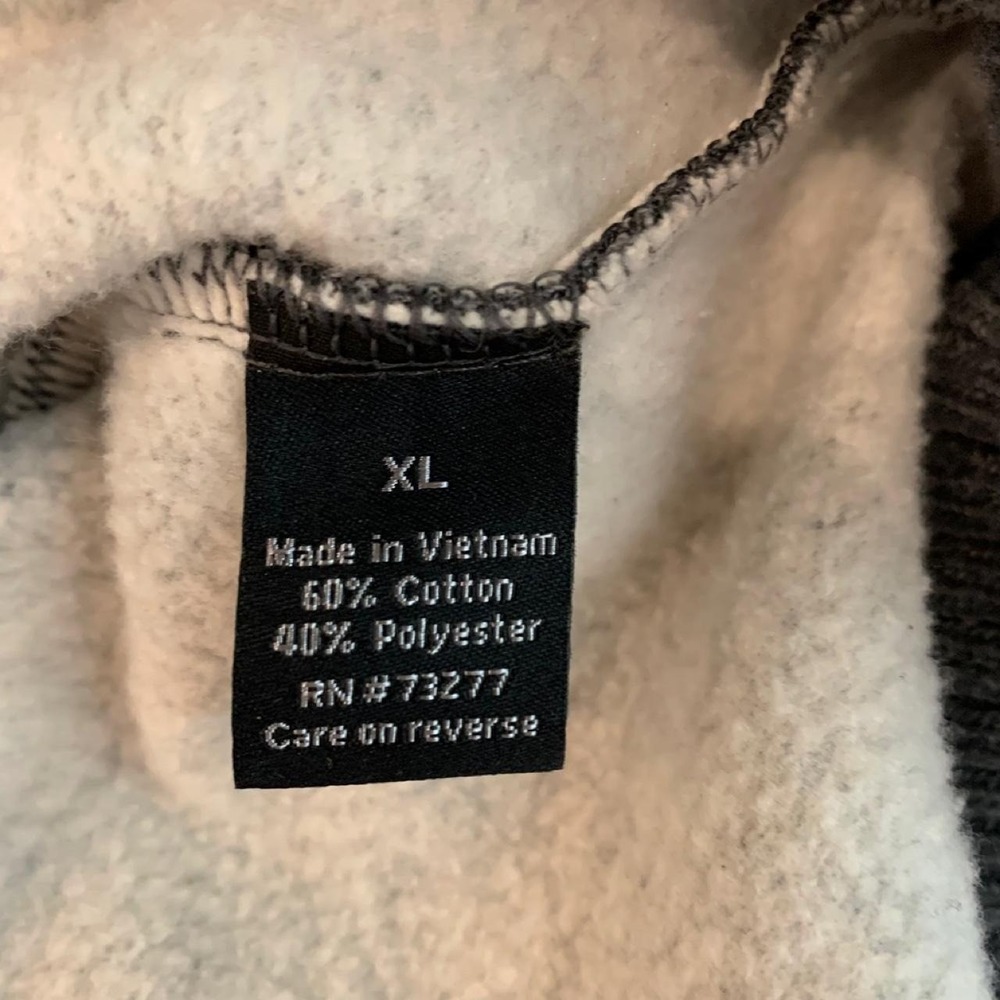 Apt. 9 Mens Full Zip Mock Neck Fleece Sweatshirt Charcoal Gray XL RN73277 - Picture 5 of 8